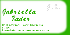 gabriella kader business card